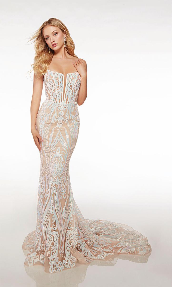 Alyce Paris Sequin Corset Prom Dress 61724 - Image 3