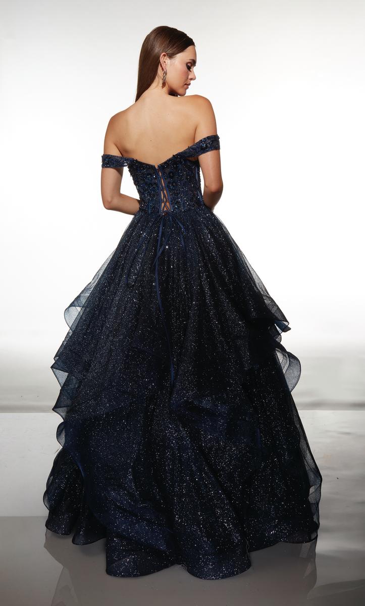ALYCE Paris Glitter Tulle Ballgown Prom Dress 62173 - Image 2