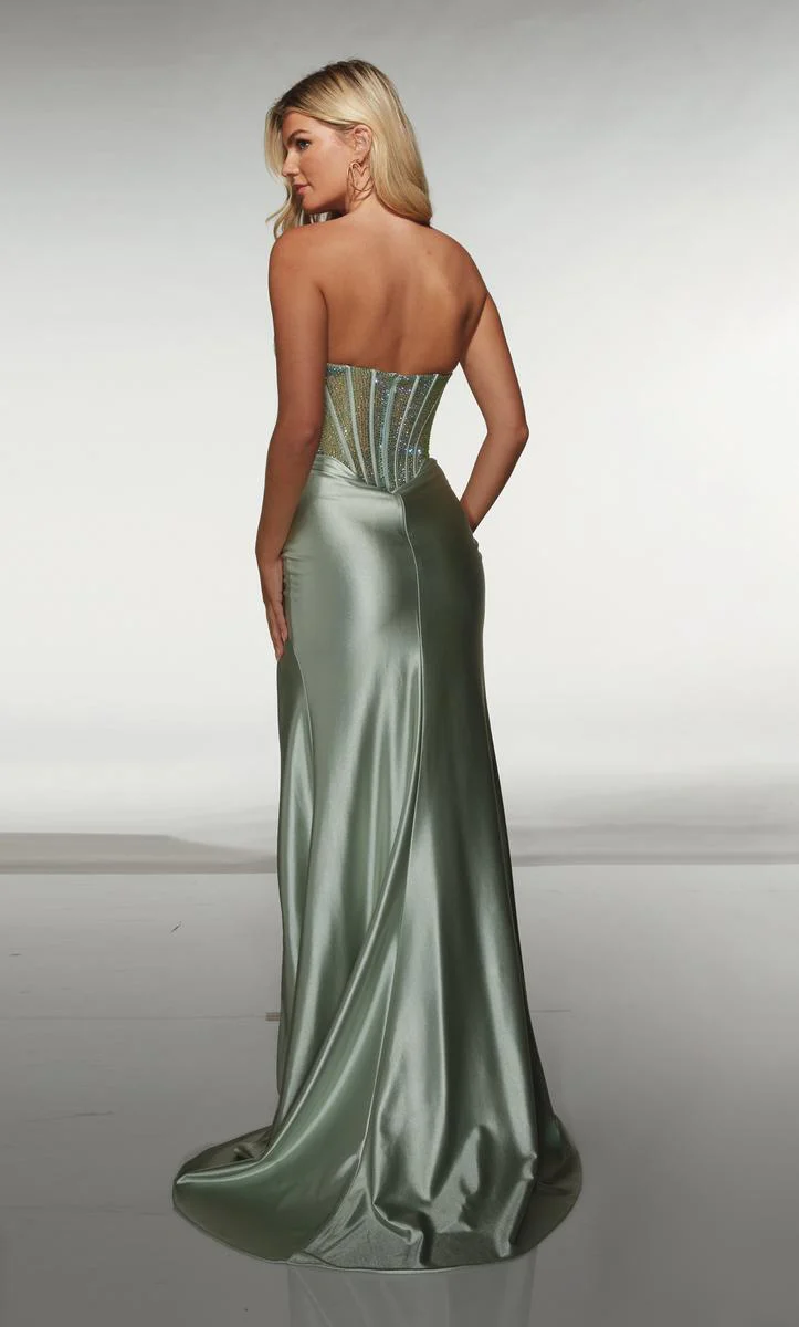ALYCE Paris Strapless Heat Stone Bodice Prom Dress 62177 - Image 2