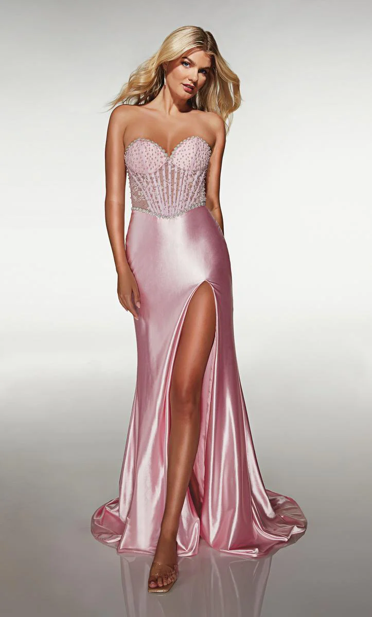ALYCE Paris Lace Corset Fitted Prom Dress 62209 - Image 3