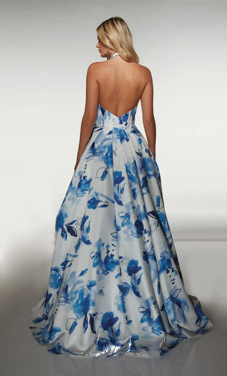 ALYCE Paris Halter High-Low Prom Dress 62214 - Image 2