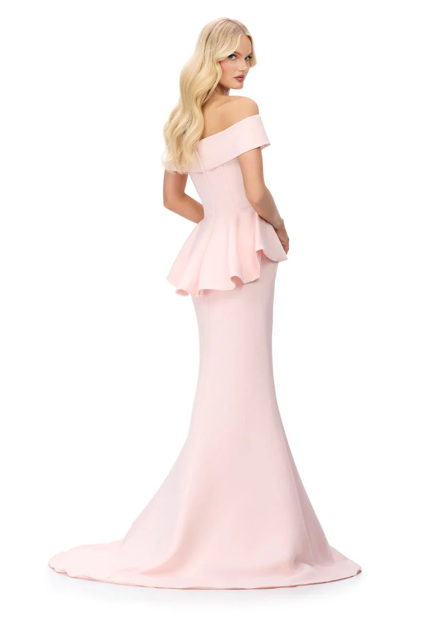 ASHLEYlauren Off Shoulder Evening Dress 11710 - Image 2