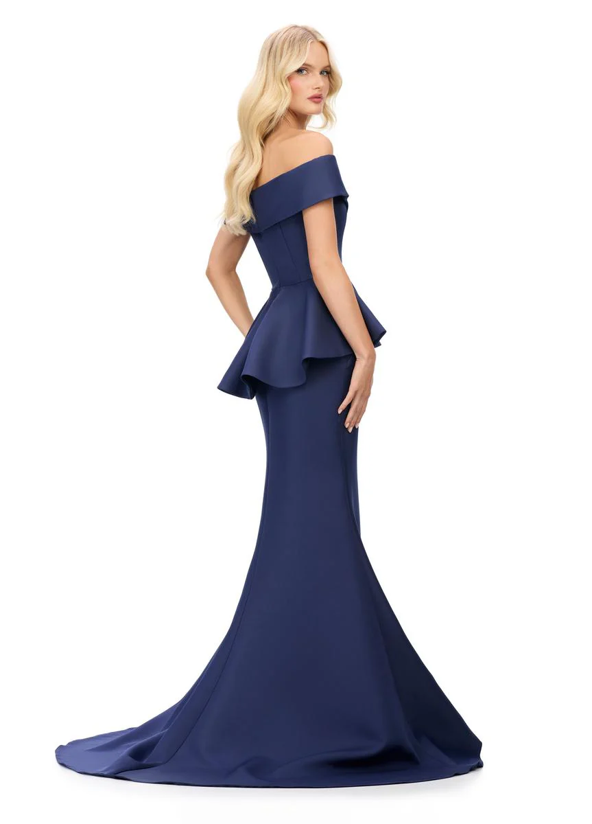 ASHLEYlauren Off Shoulder Evening Dress 11710 - Image 6