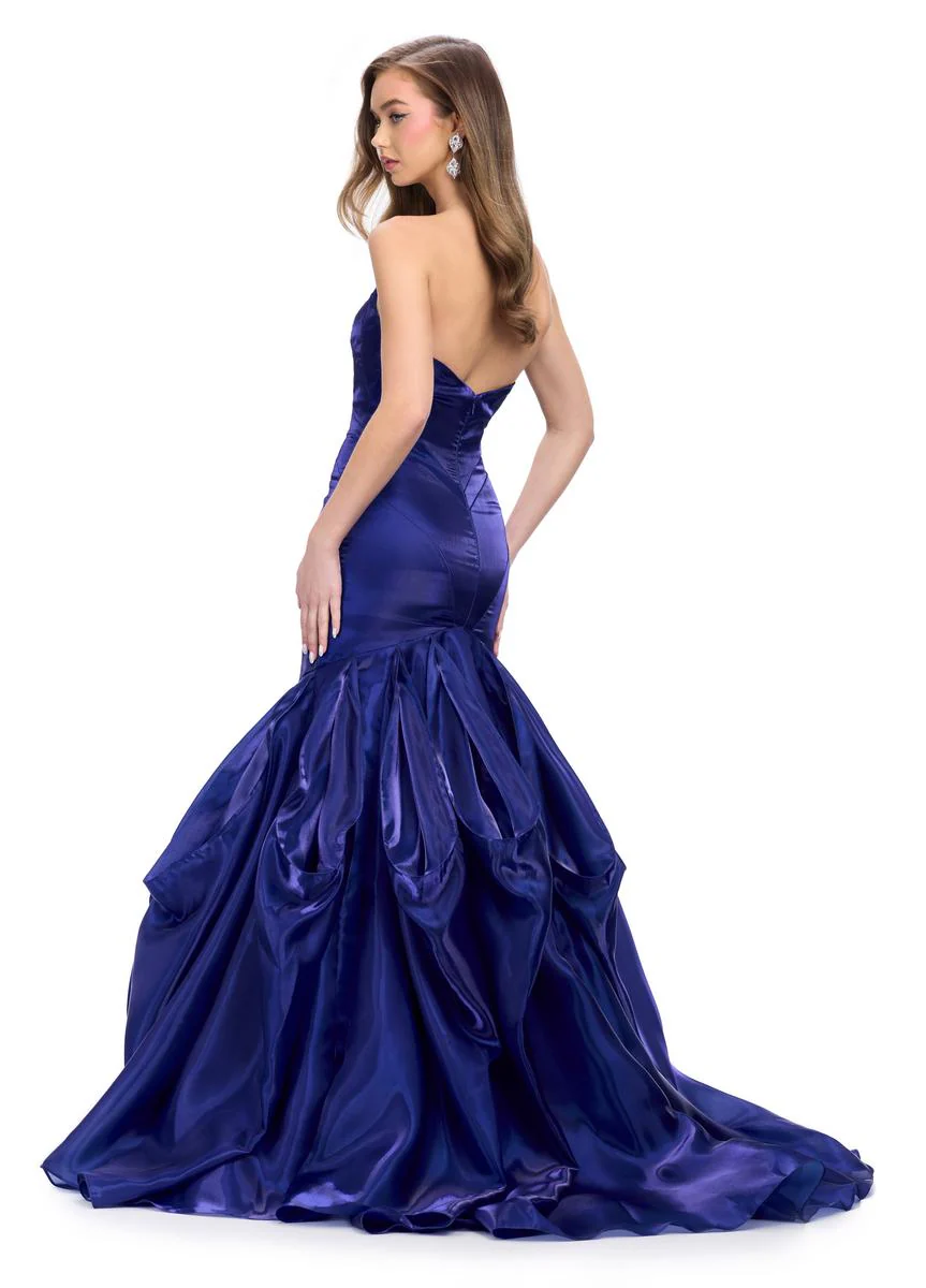 ASHLEYlauren Strapless Organza Prom Dress 11733 - Image 2