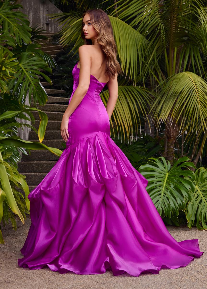 ASHLEYlauren Strapless Organza Prom Dress 11733 - Image 4