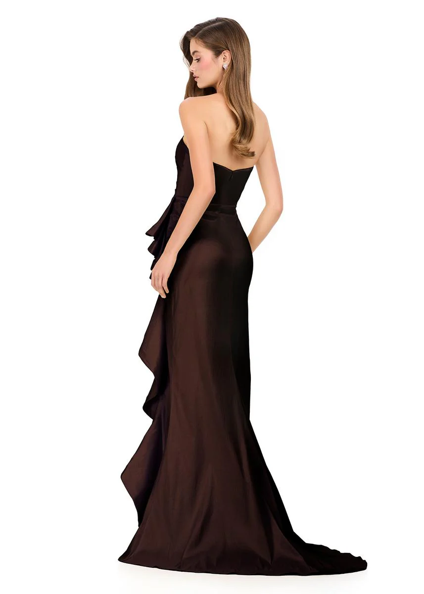 ASHLEYlauren Strapless Side Ruffle Prom Dress 11751 - B - Image 11