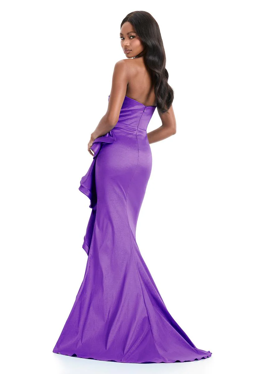 ASHLEYlauren Strapless Side Ruffle Prom Dress 11751 - B - Image 13