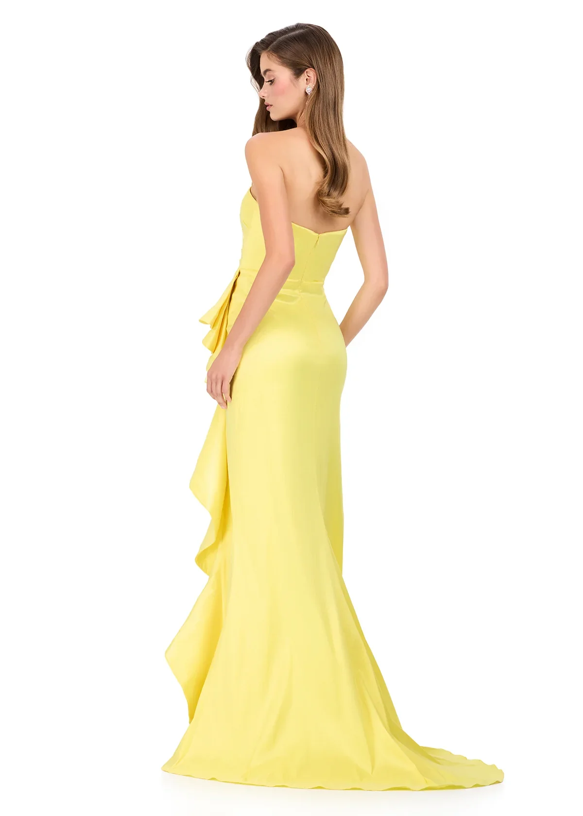 ASHLEYlauren Strapless Side Ruffle Prom Dress 11751 - B - Image 19