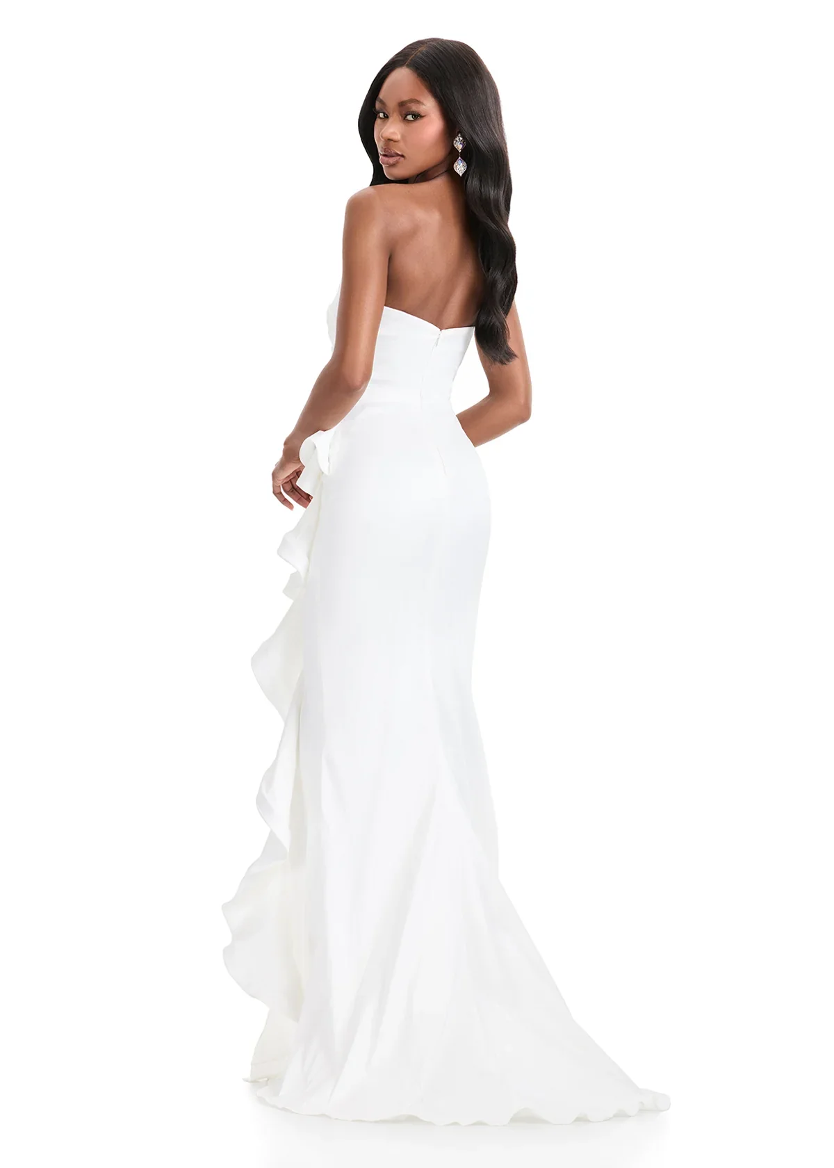 ASHLEYlauren Strapless Side Ruffle Prom Dress 11751 - B - Image 2