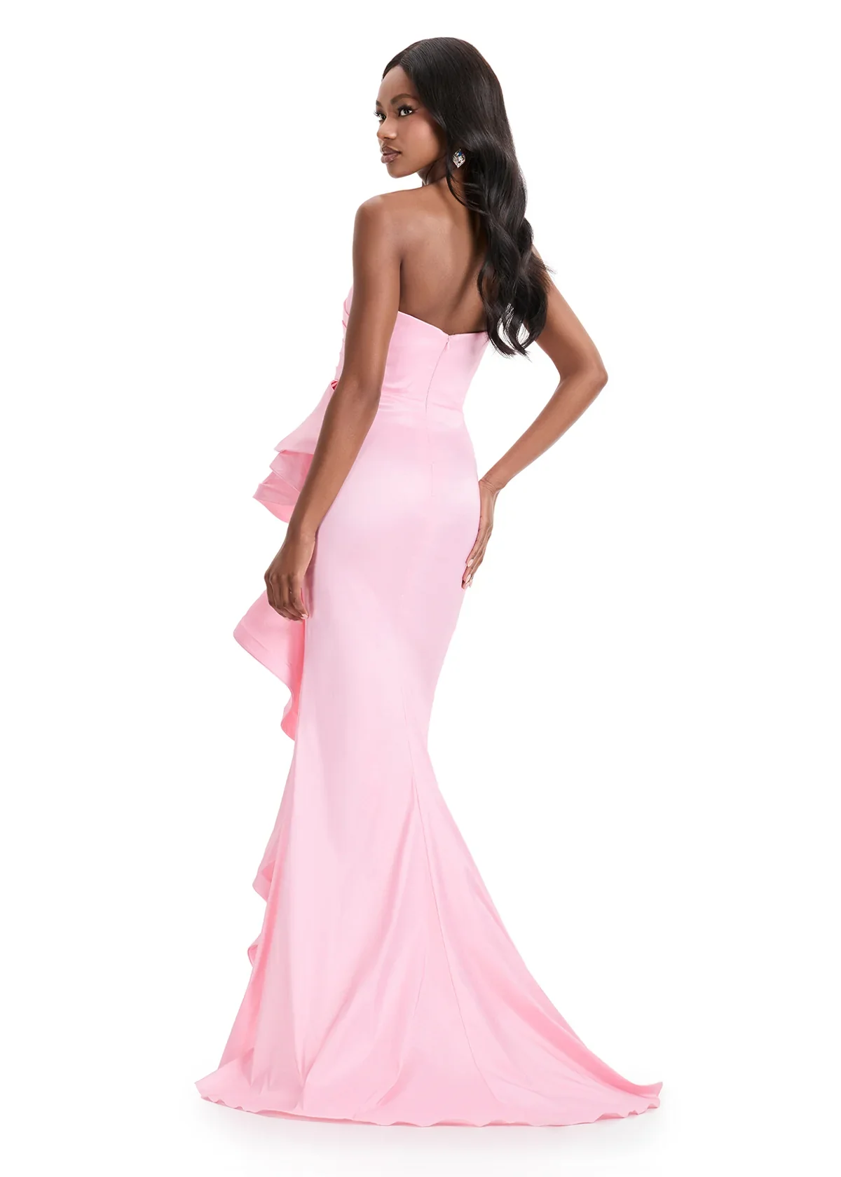 ASHLEYlauren Strapless Side Ruffle Prom Dress 11751 - B - Image 23