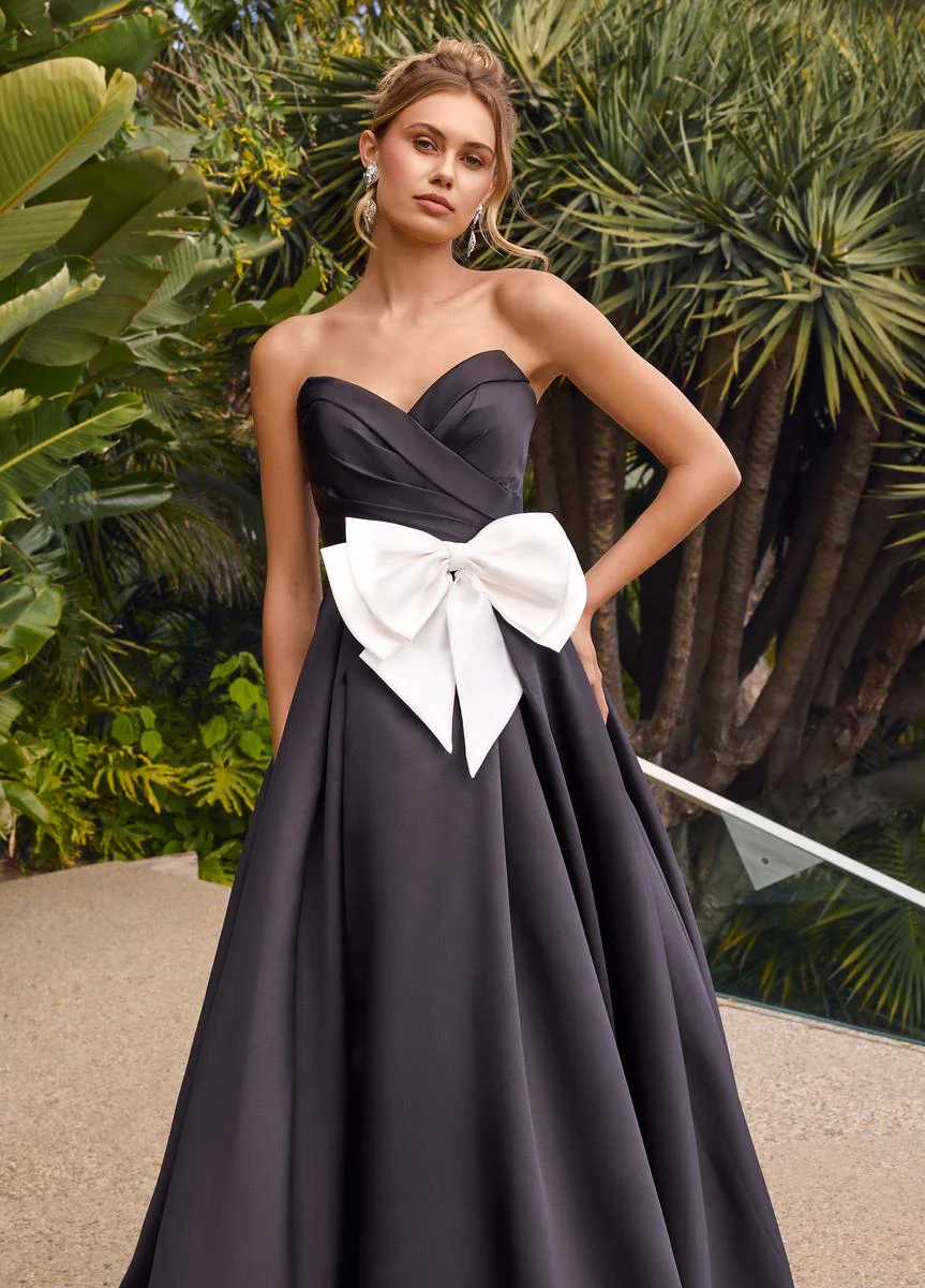 ASHLEYlauren Mikado Bow Prom Dress 11770 - Image 3