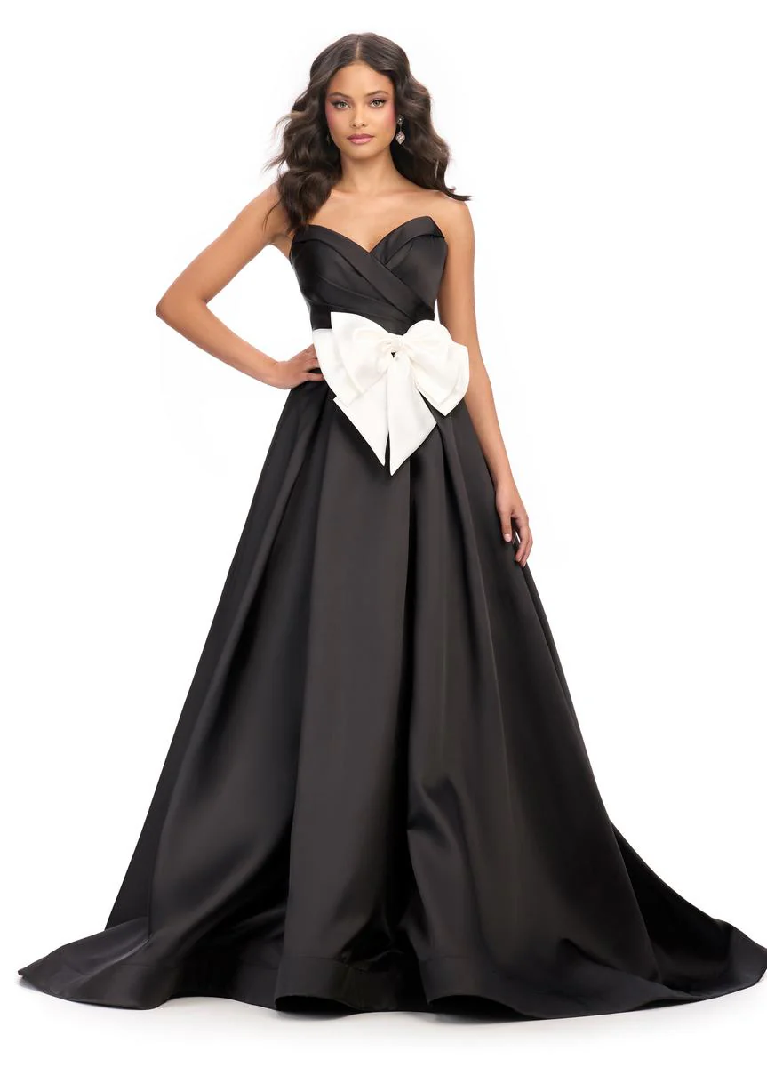 ASHLEYlauren Mikado Bow Prom Dress 11770 - Image 7