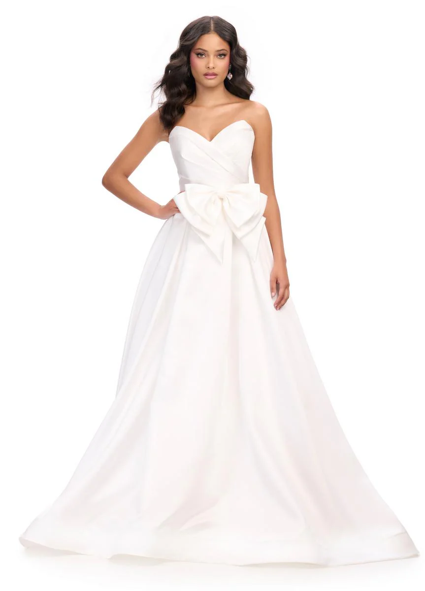 ASHLEYlauren Mikado Bow Prom Dress 11770 - Image 8