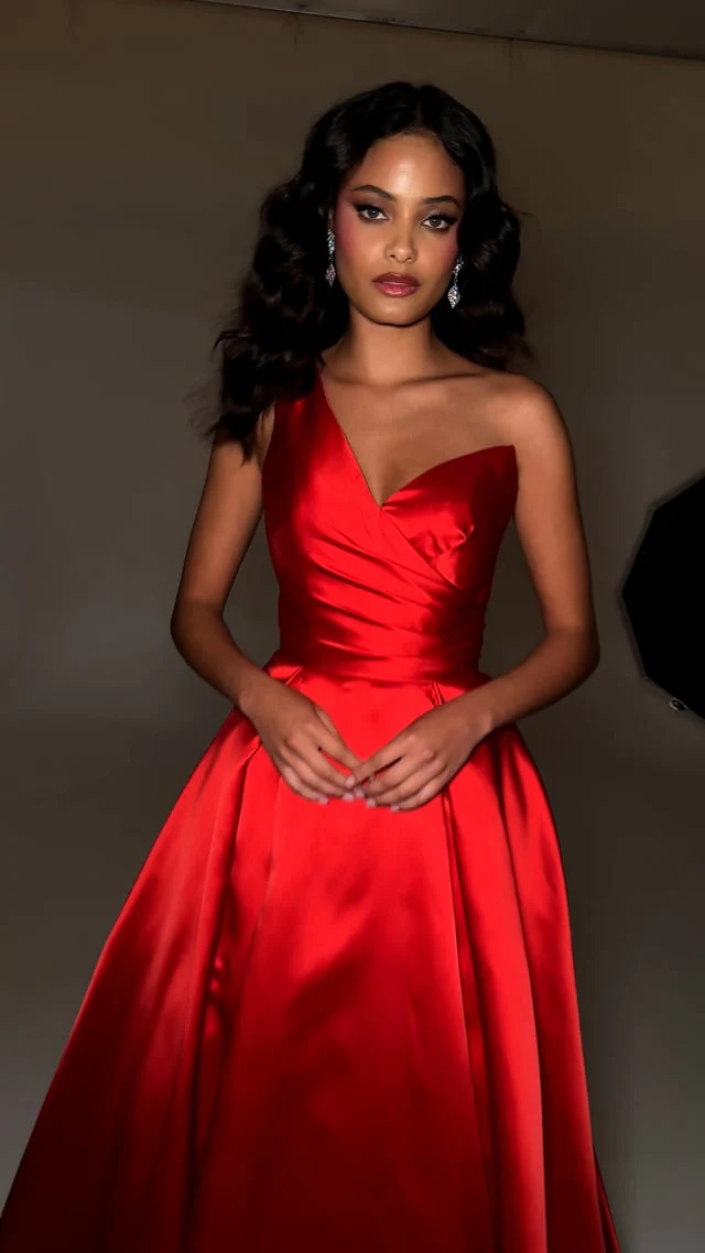 ASHLEYlauren Mikado Ball Gown Dress 11772 - Image 8