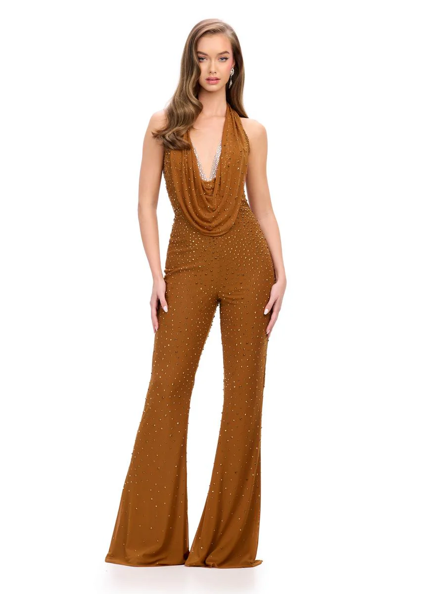 ASHLEYlauren Cowl Neck Jumpsuit 11775 - Image 8