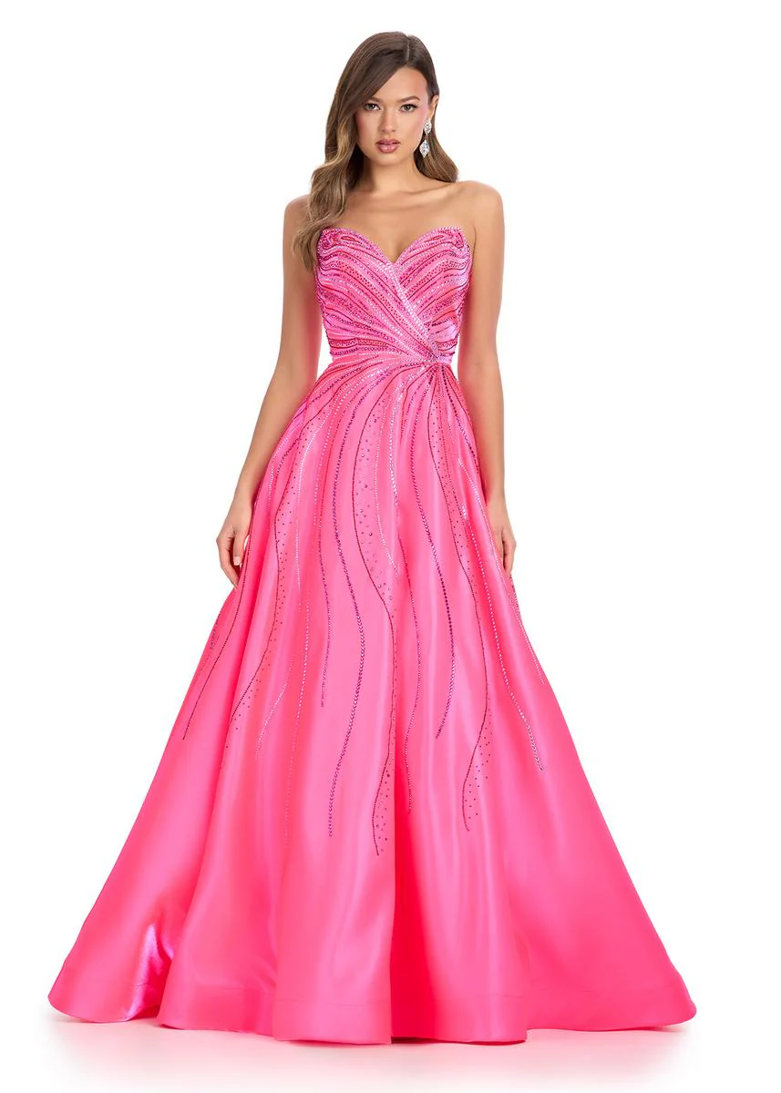 ASHLEYlauren Strapless Sweetheart Dress 11869 - Image 3