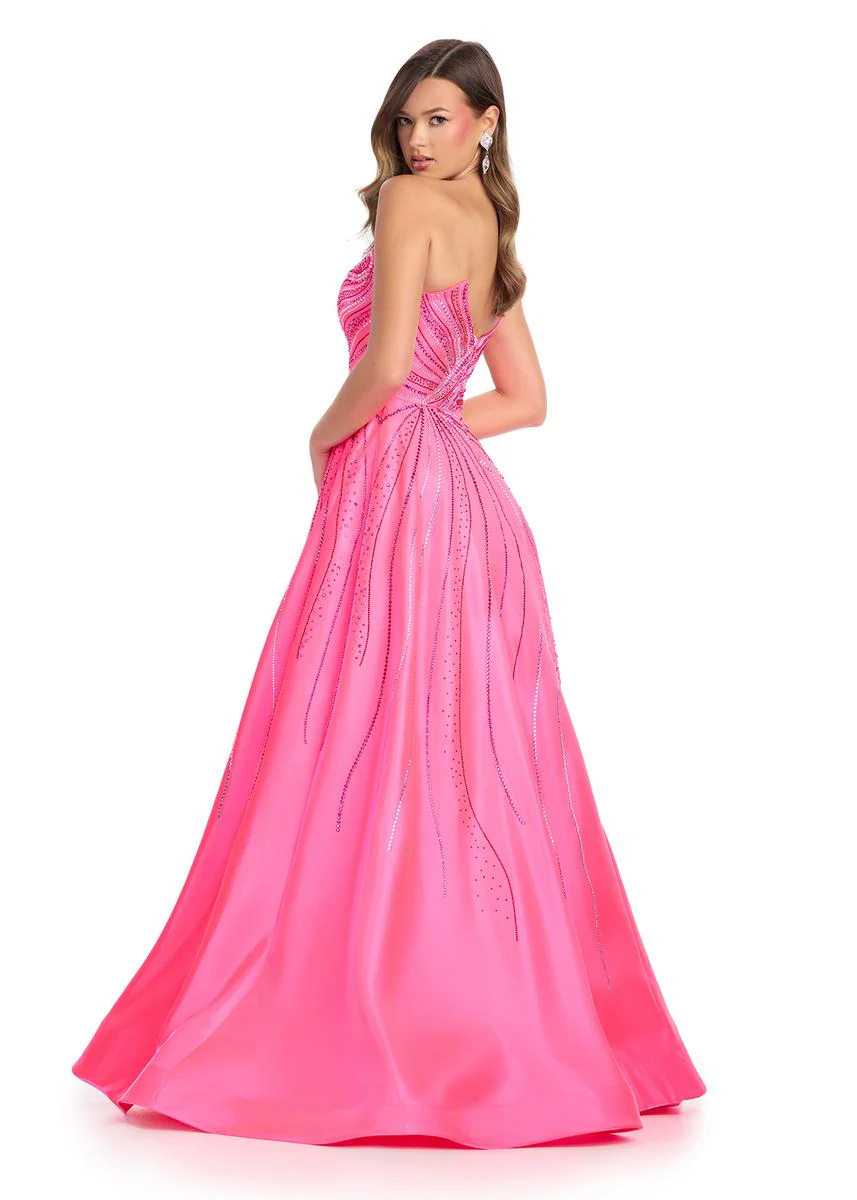 ASHLEYlauren Strapless Sweetheart Dress 11869 - Image 4