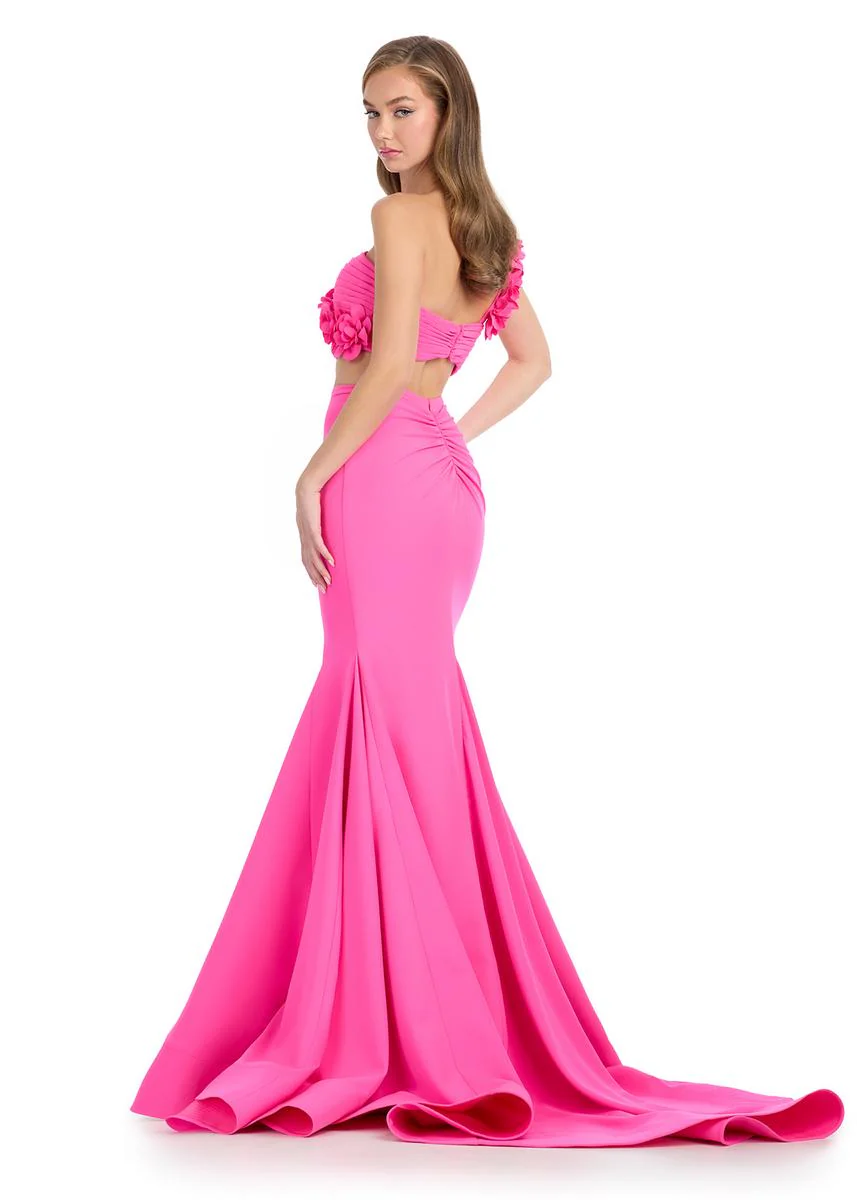 ASHLEYlauren Two Piece Jersey Prom Dress 11981 - Image 2