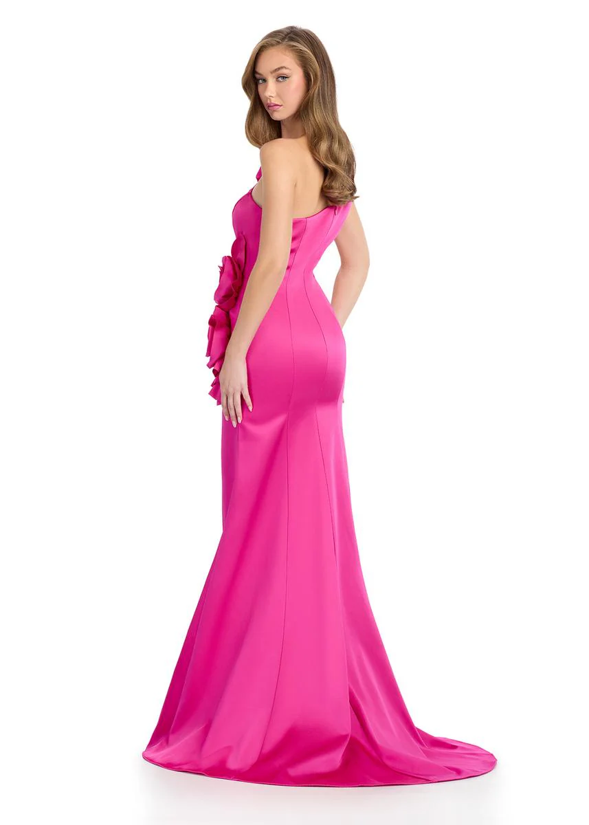 ASHLEYlauren Dress 3D Floral Cut Out Prom Dress 12015 - Image 2