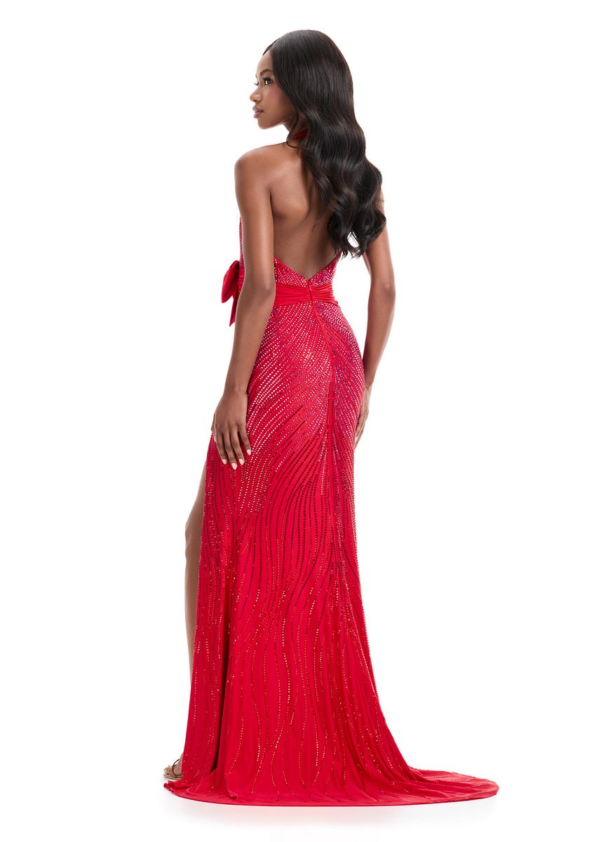 ASHLEYlauren Jersey Halter Prom Dress 12064 - Image 10