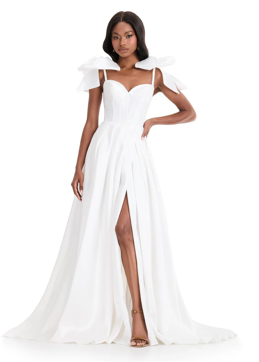 ASHLEYlauren A-Line Bow Prom Dress 12065 - Image 7