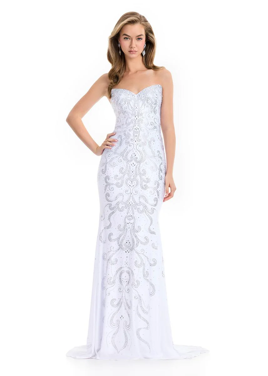 ASHLEYlauren Elegant Heat Stone Prom Dress 12074 - Image 3