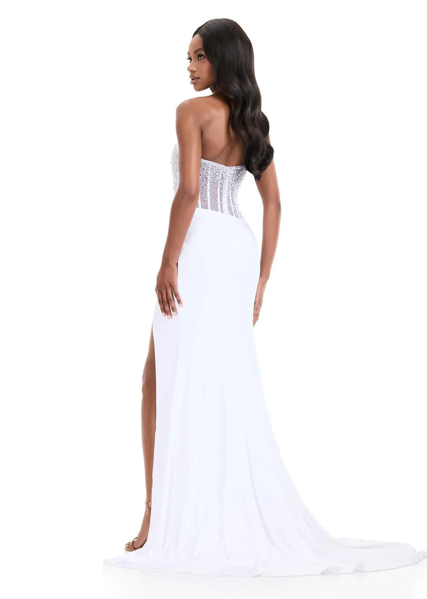 ASHLEYlauren Illusion Corset Prom Dress 12087 - Image 11