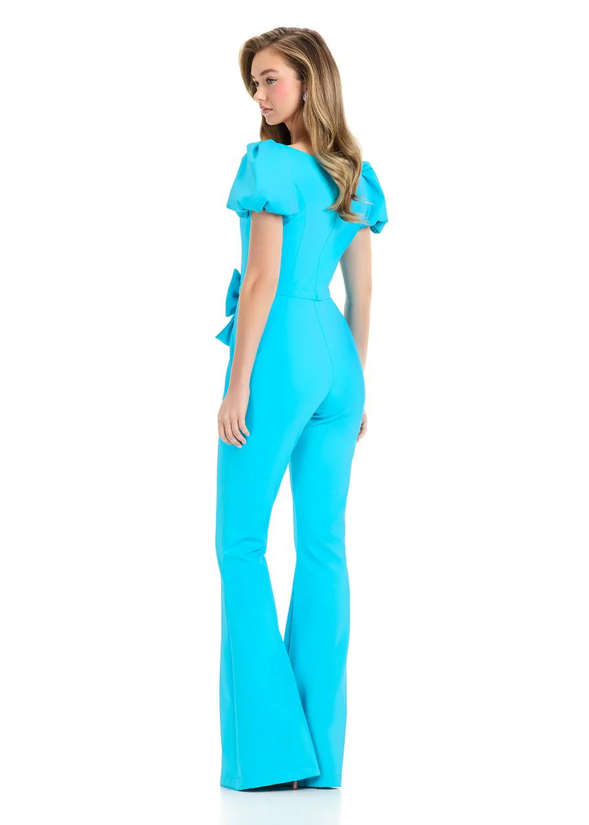 ASHLEYlauren Bow Cap sleeve Jumpsuit 12089 - Image 2