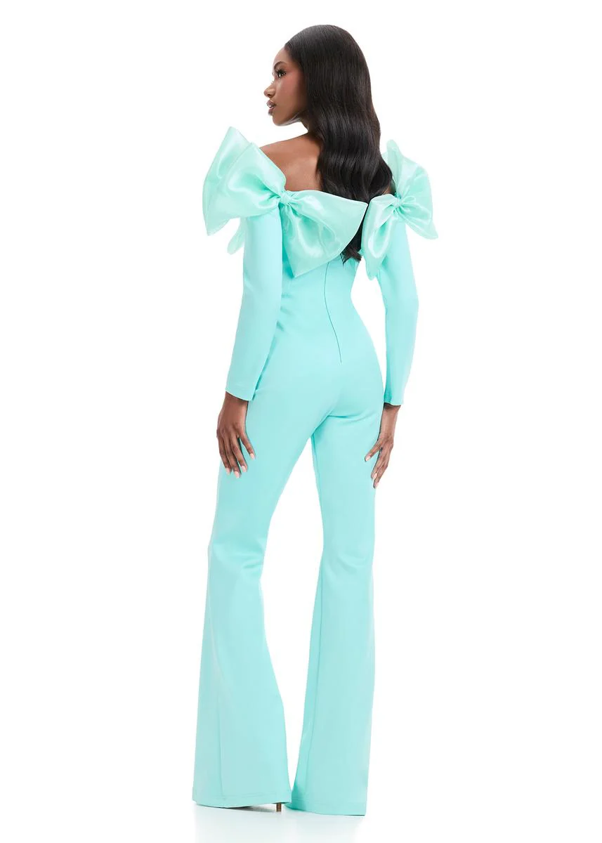 ASHLEYlauren Bow Off Shoulder Prom Dress 12090 - Image 6