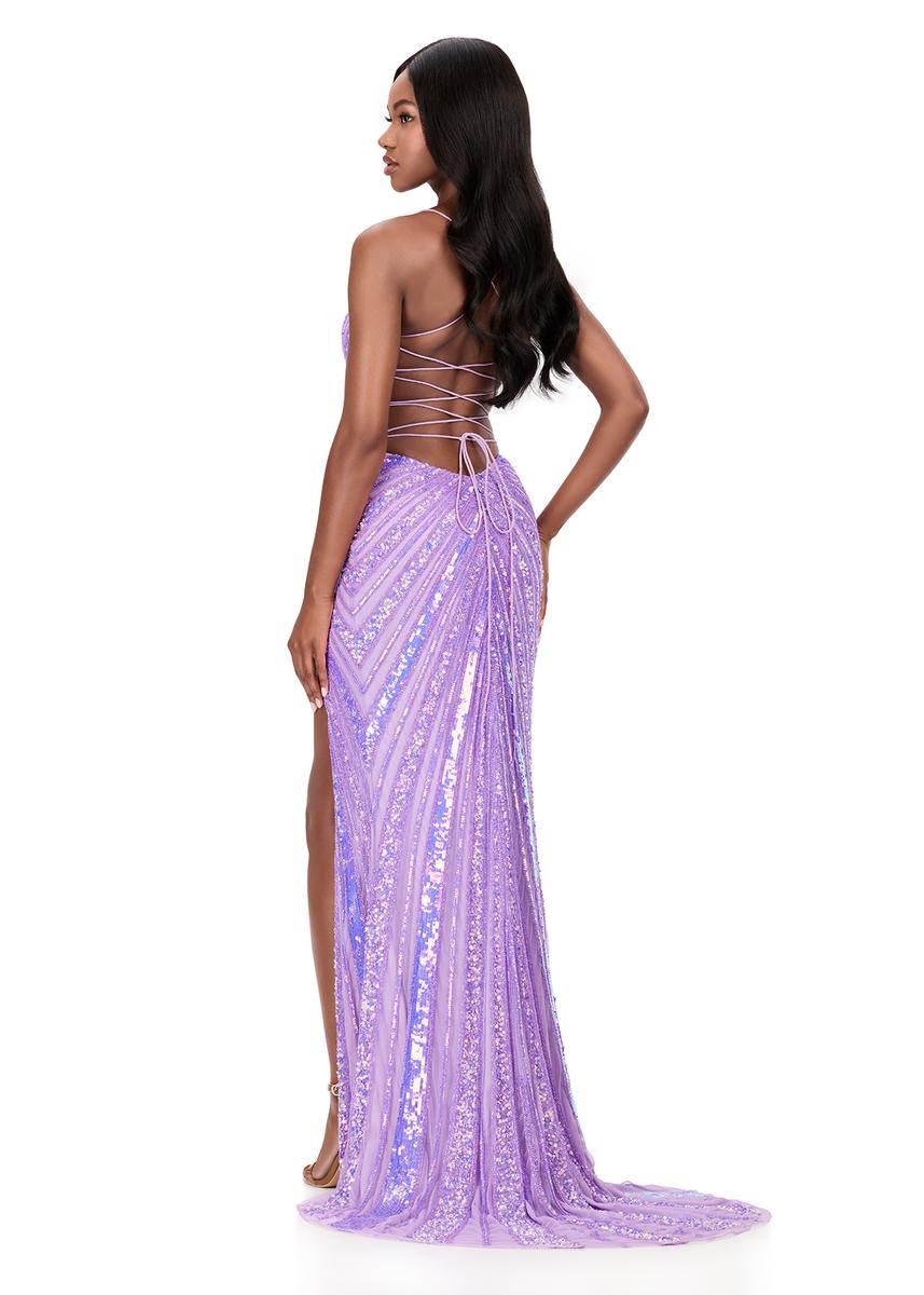 ASHLEYlauren Sequin Lace-up Back Prom Dress 12149 - Image 14