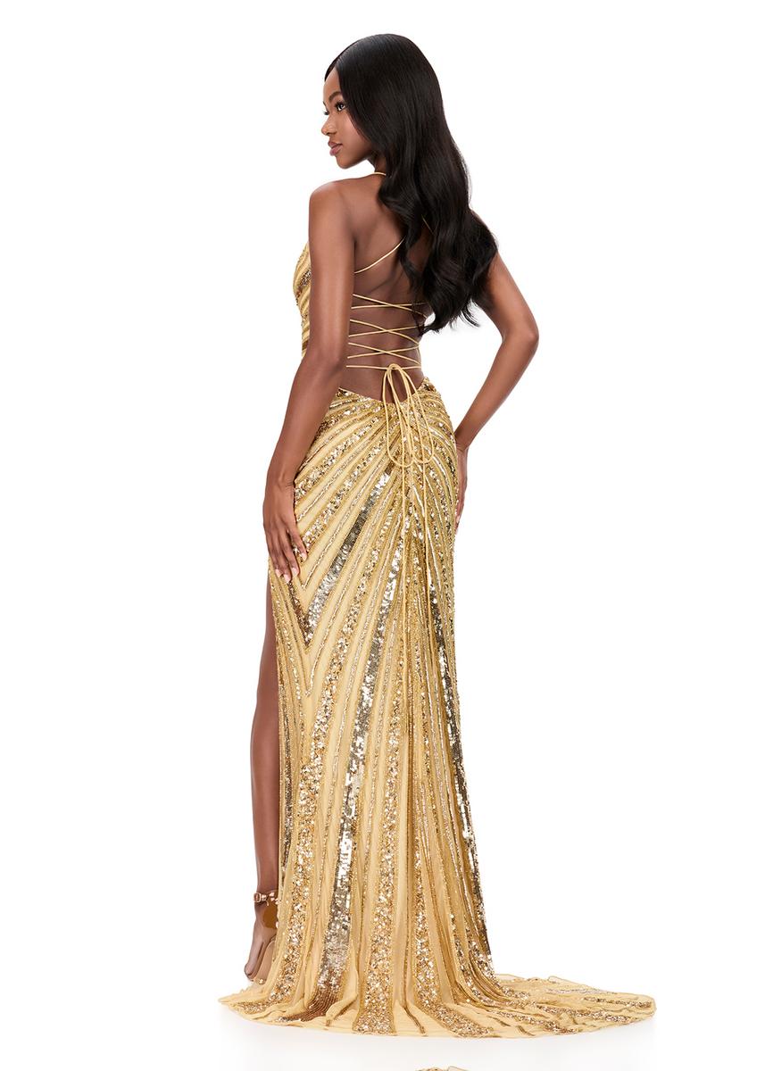 ASHLEYlauren Sequin Lace-up Back Prom Dress 12149 - Image 18