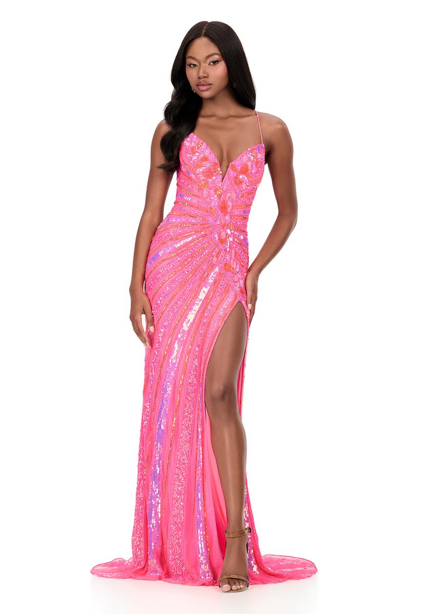 ASHLEYlauren Sequin Lace-up Back Prom Dress 12149 - Image 19