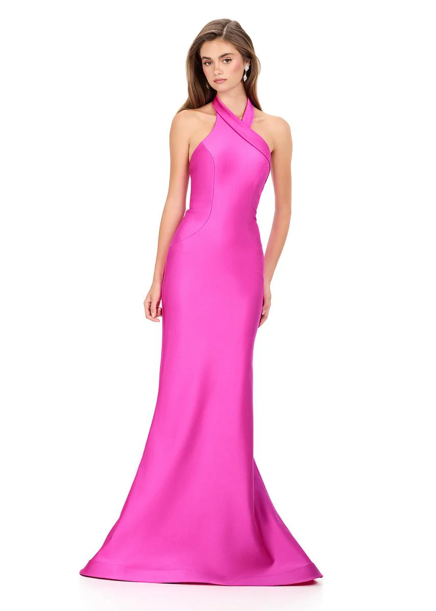 ASHLEYlauren Criss Cross Tight Prom Dress 12162