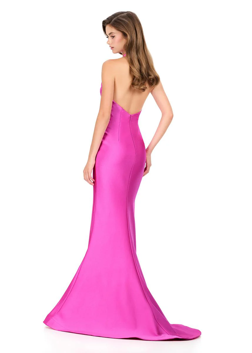 ASHLEYlauren Criss Cross Tight Prom Dress 12162 - Image 2