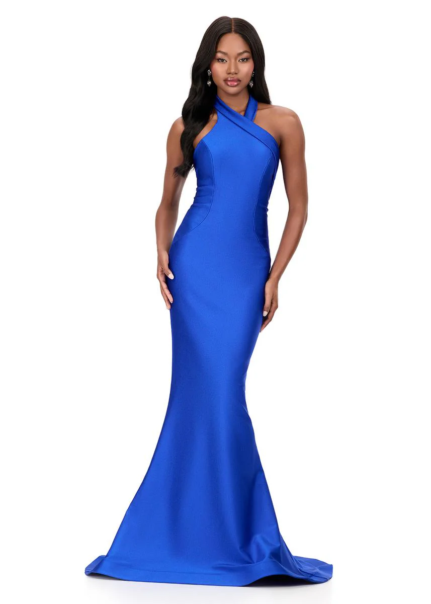 ASHLEYlauren Criss Cross Tight Prom Dress 12162 - Image 5