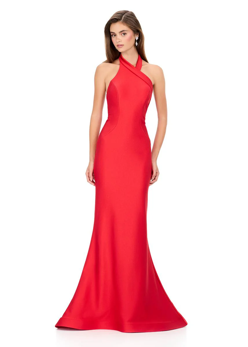 ASHLEYlauren Criss Cross Tight Prom Dress 12162 - Image 7