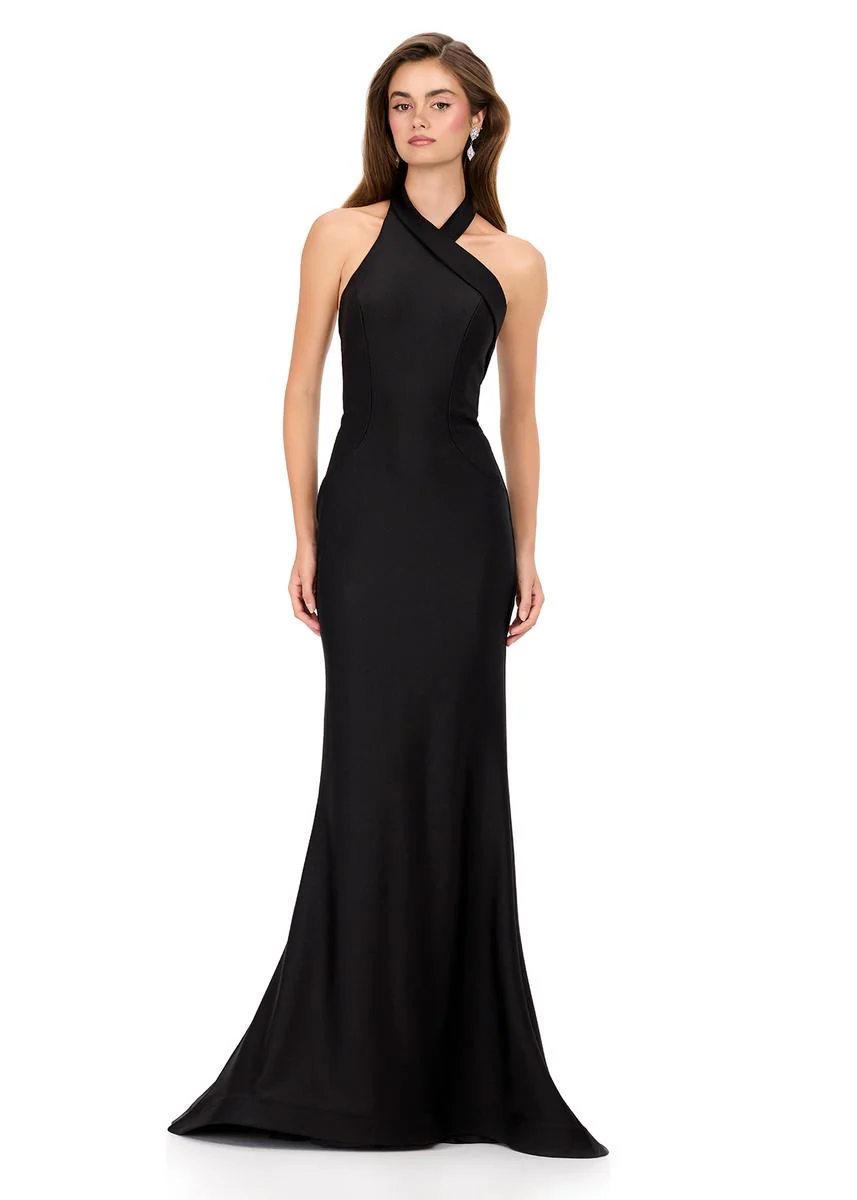 ASHLEYlauren Criss Cross Tight Prom Dress 12162 - Image 9