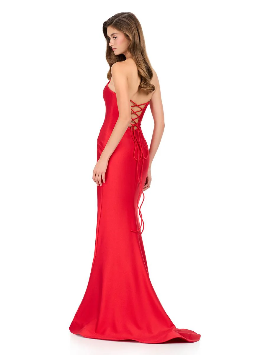 ASHLEYlauren Strapless Jersey Prom Dress 12164 - Image 10