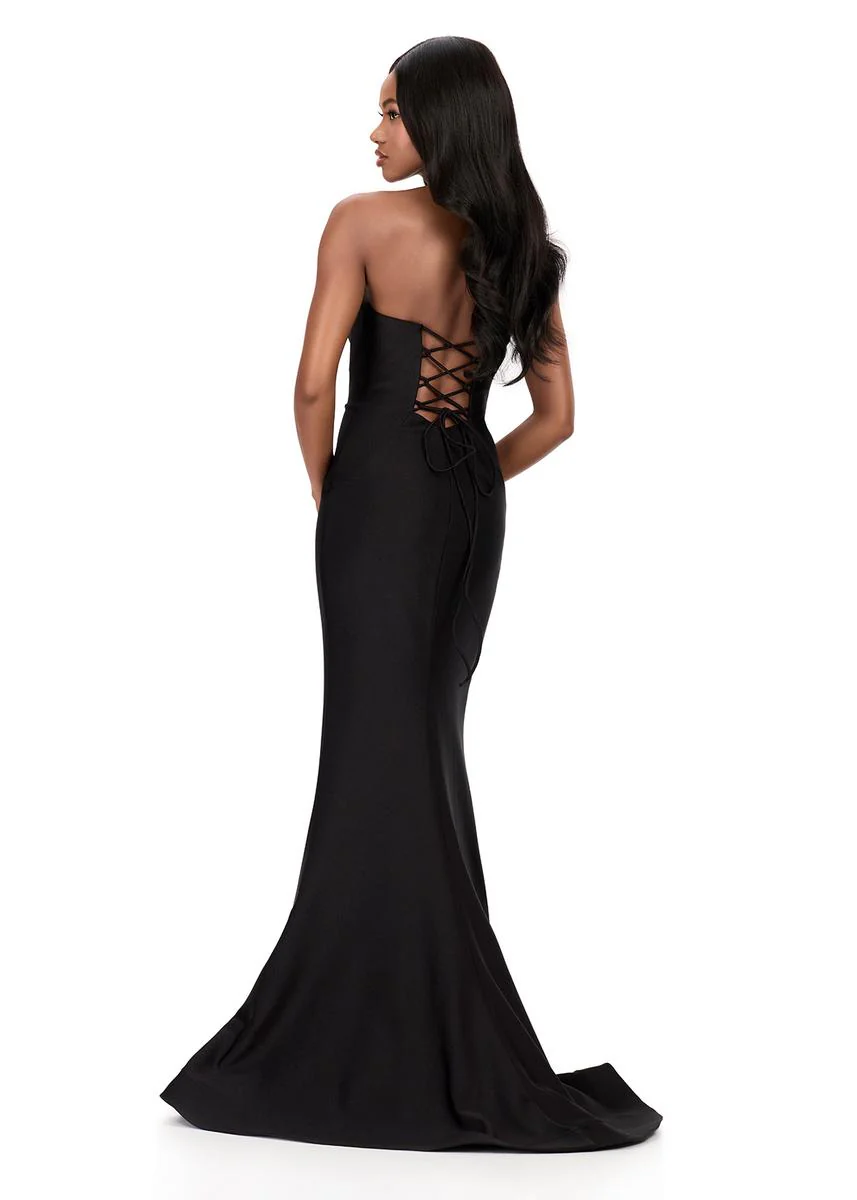 ASHLEYlauren Strapless Jersey Prom Dress 12164 - Image 12