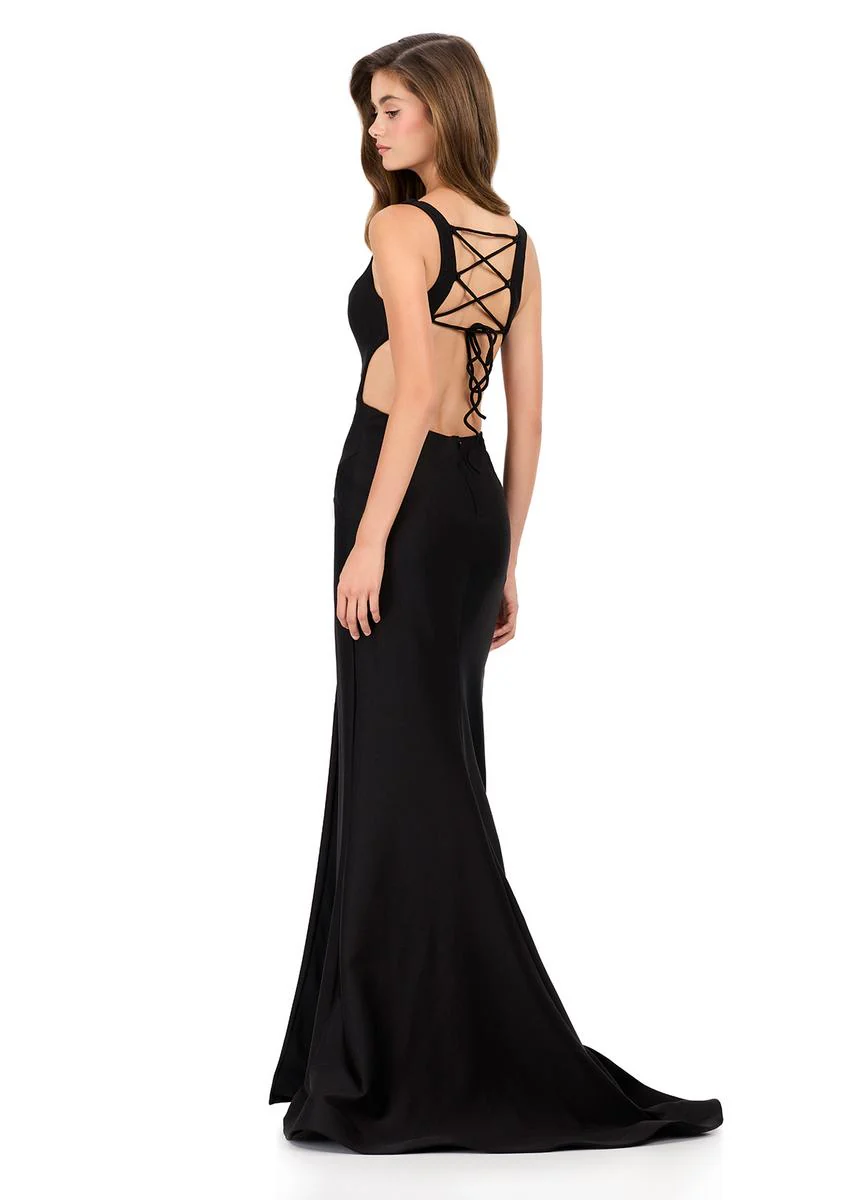 ASHLEYlauren Lace-up Open Back Prom Dress 12165 - Image 10