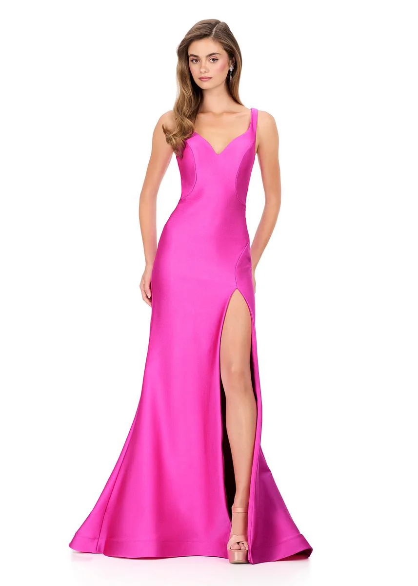 ASHLEYlauren Lace-up Open Back Prom Dress 12165 - Image 3