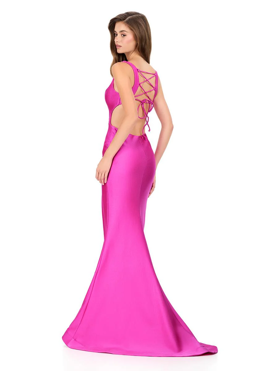 ASHLEYlauren Lace-up Open Back Prom Dress 12165 - Image 4