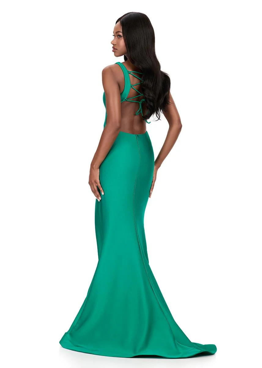 ASHLEYlauren Lace-up Open Back Prom Dress 12165 - Image 6