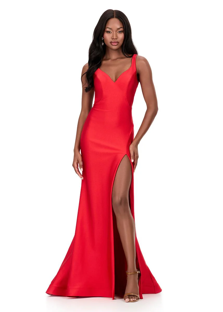 ASHLEYlauren Lace-up Open Back Prom Dress 12165 - Image 7
