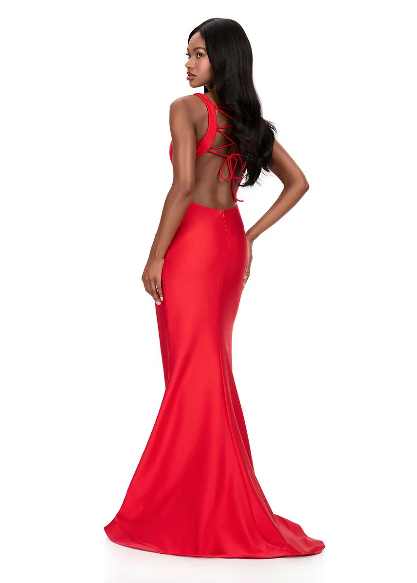 ASHLEYlauren Lace-up Open Back Prom Dress 12165 - Image 8
