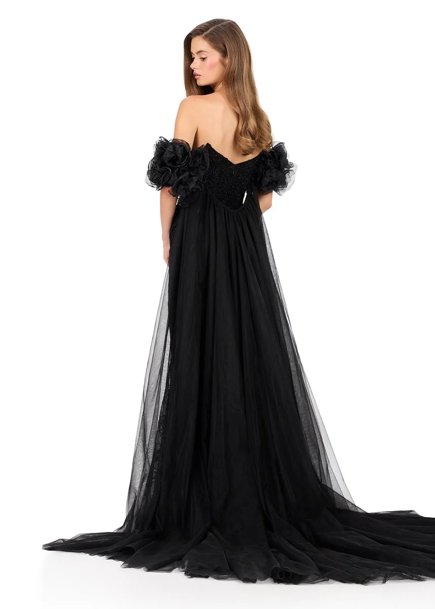 ASHLEYlauren Strapless Corset Lace Prom Dress 12183 - Image 4