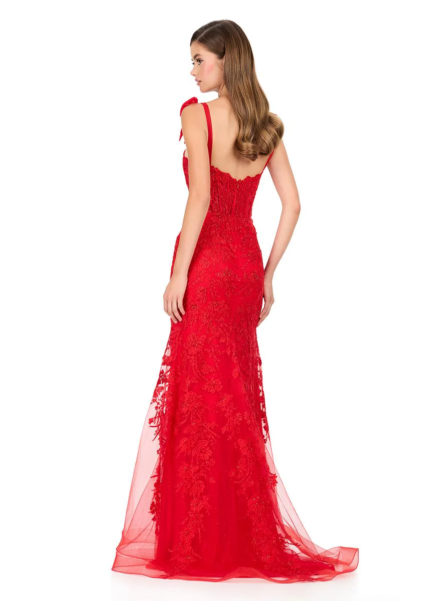 ASHLEYlauren Tight Lace Corset Prom Dress 12186 - Image 2