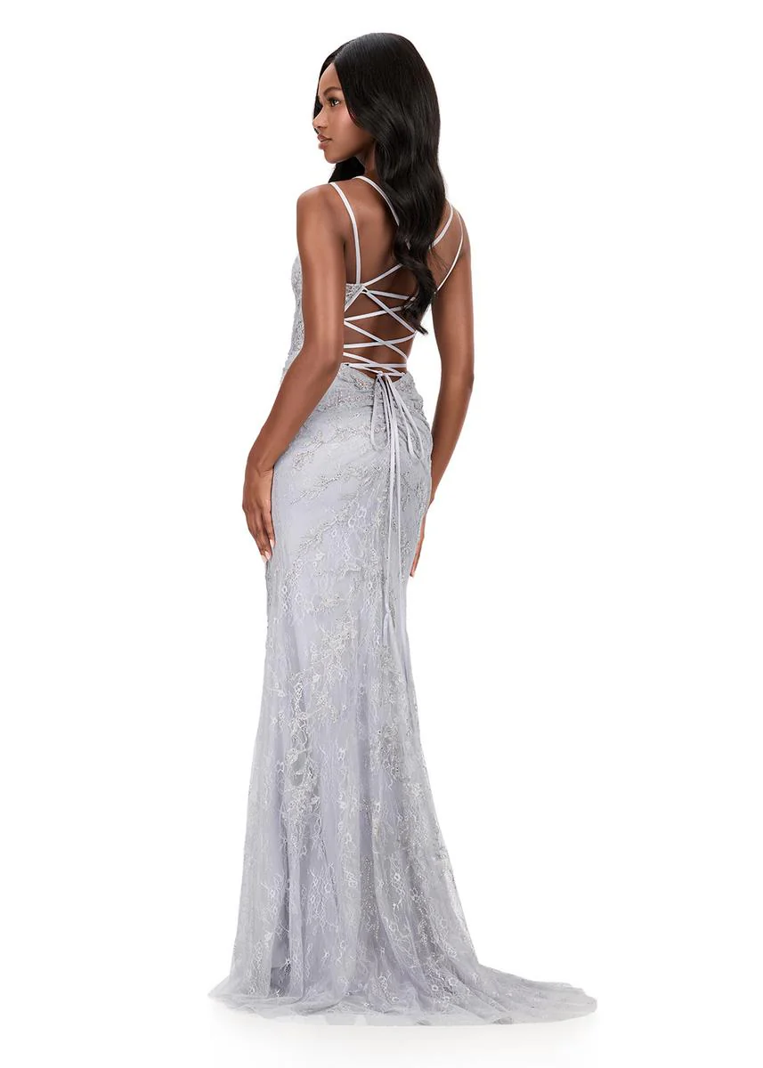 ASHLEYlauren Lace Corset Prom Dress 12189 - Image 6