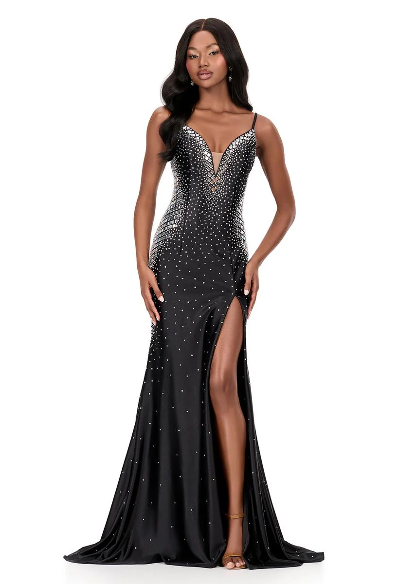 ASHLEYlauren Hot Stone Mirror Prom Dress 12193 - Image 13