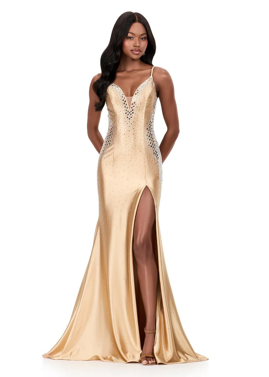 ASHLEYlauren Hot Stone Mirror Prom Dress 12193 - Image 5
